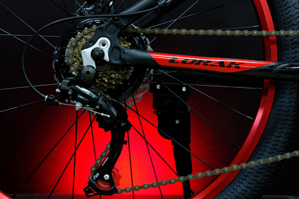 Lorak Dynamic 24 18sp Матовый Чёрный/Красный