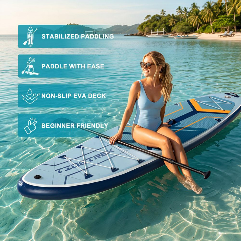 Сапборд TIDETREK SUPTT72F (350*89*15) синий с сиденьем и двойным веслом, код 78945